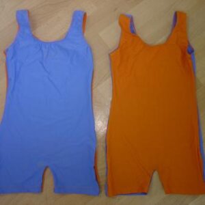 אוברול סטרץ שני צדדים כתום כחול