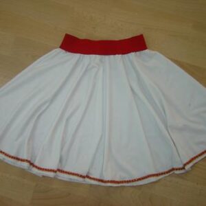 חצאית אדומה עם עיתור זהב