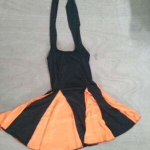 שמלה שחורה משולשים כתום