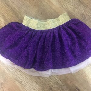 חצאיות סגולות מנצנצות חגורה זהב מתאים לגנים עד כתה ב׳